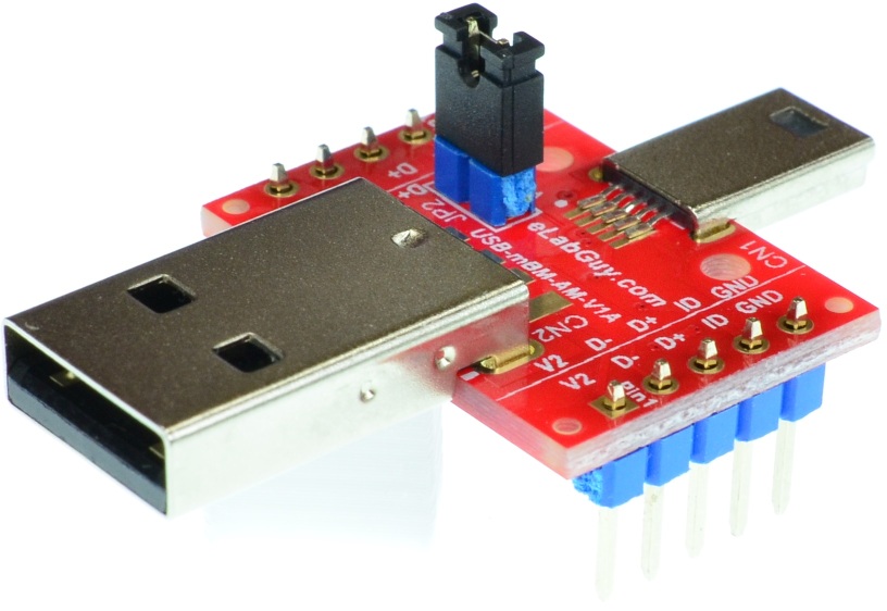 mini USB Type B Male to USB Type A Male adapter